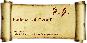 Hudecz József névjegykártya