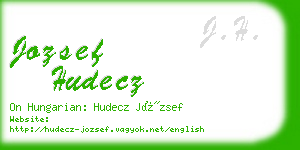 jozsef hudecz business card